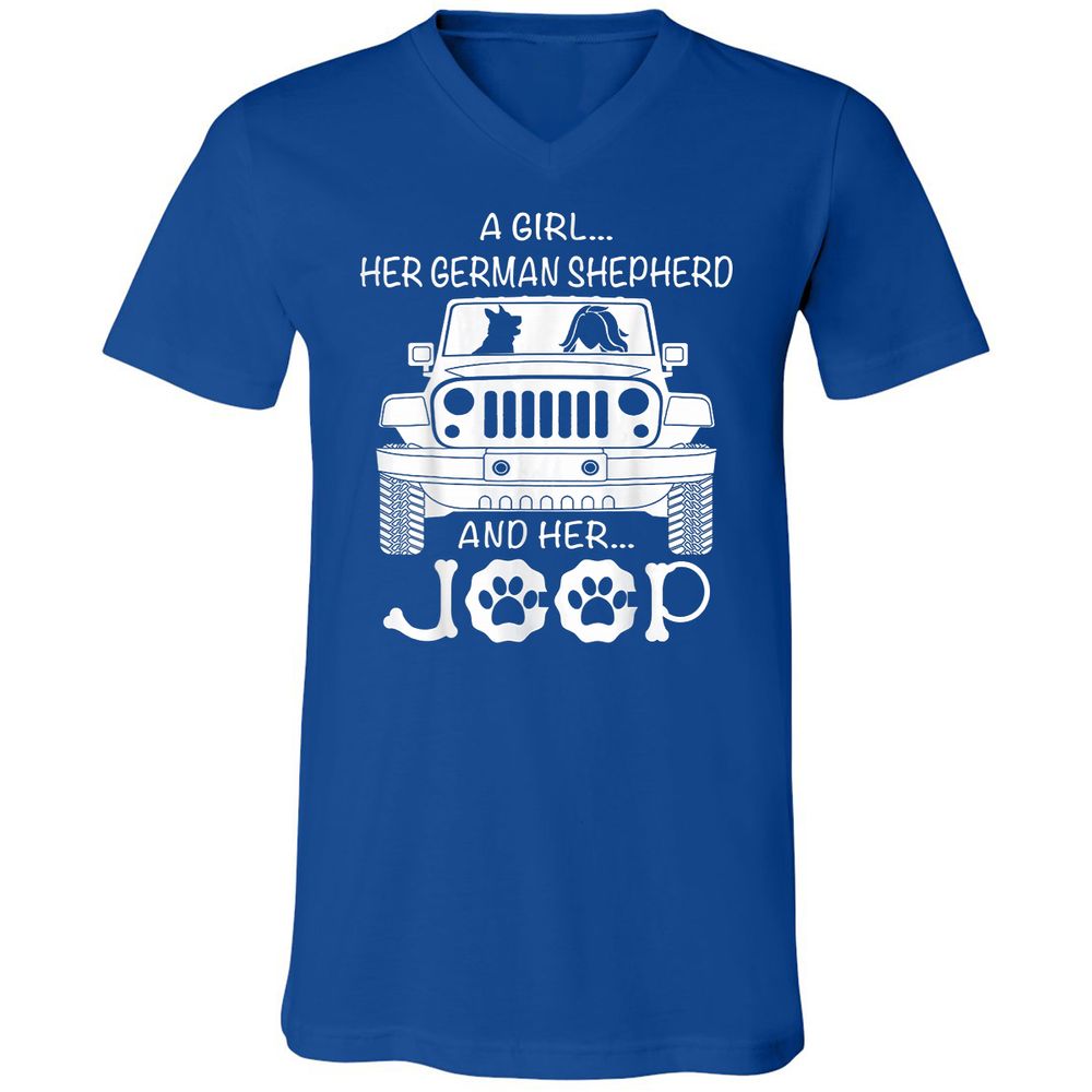 Unisex V-Neck T-Shirt - FRBZ83GP - True Royal - 4