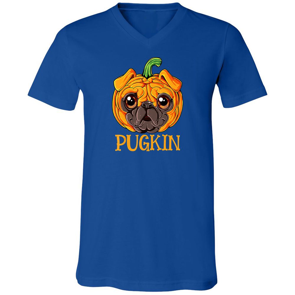 Unisex V-Neck T-Shirt - WGJYJFRY - True Royal - 4