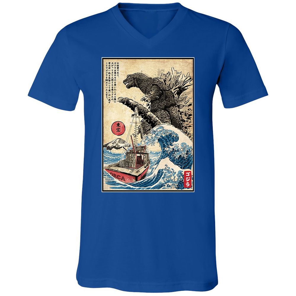 Unisex V-Neck T-Shirt - CB84T88J - True Royal - 4