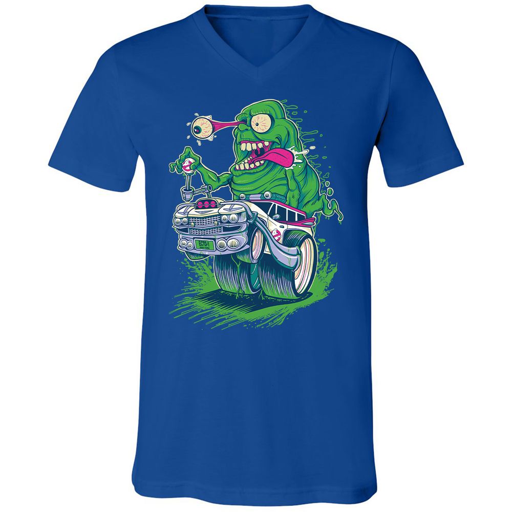 Unisex V-Neck T-Shirt - UR56R44M - True Royal - 4