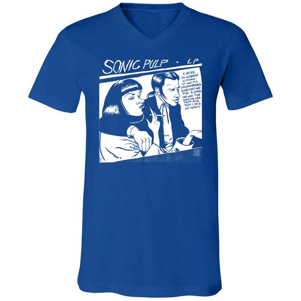 Unisex V-Neck T-Shirt - VZ8TQNLR - True Royal - 4