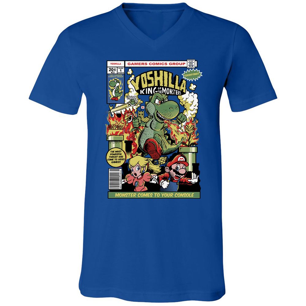 Unisex V-Neck T-Shirt - LM5NEKAH - True Royal - 4