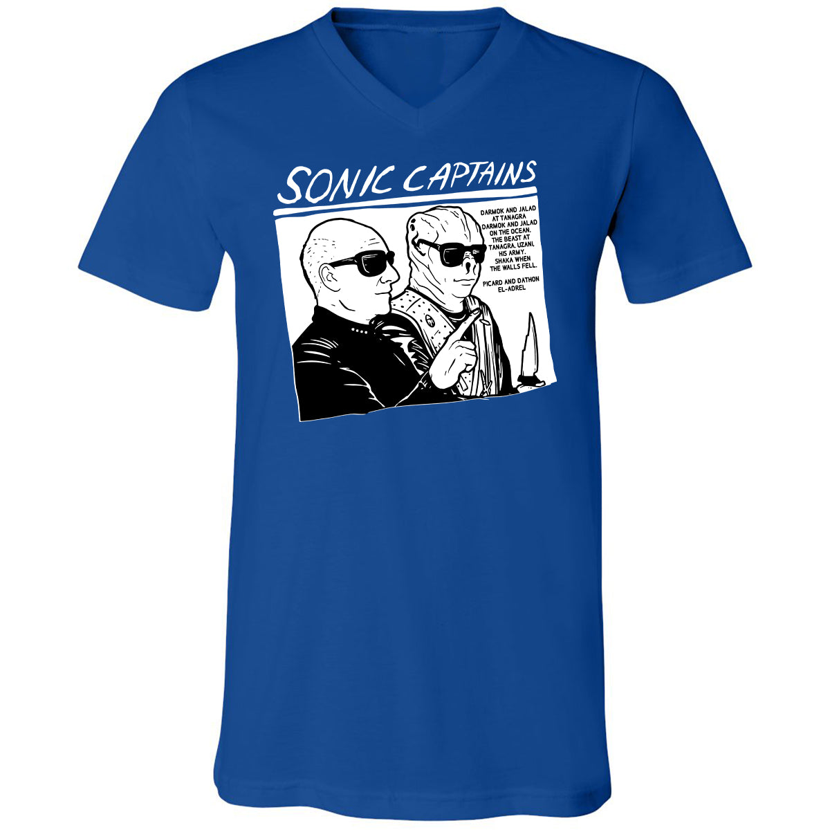 Unisex V-Neck T-Shirt - 89MD243Z - True Royal - 4