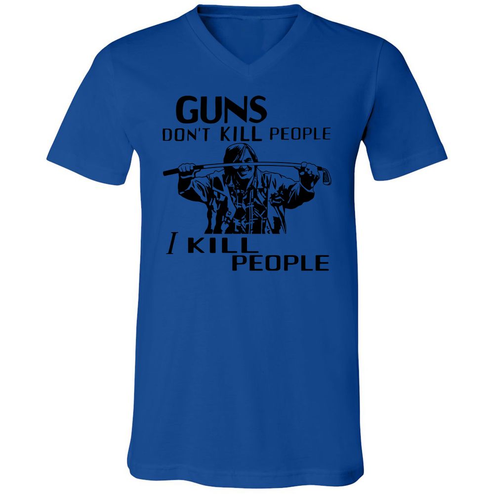 Unisex V-Neck T-Shirt - FERC8NSK - True Royal - 4