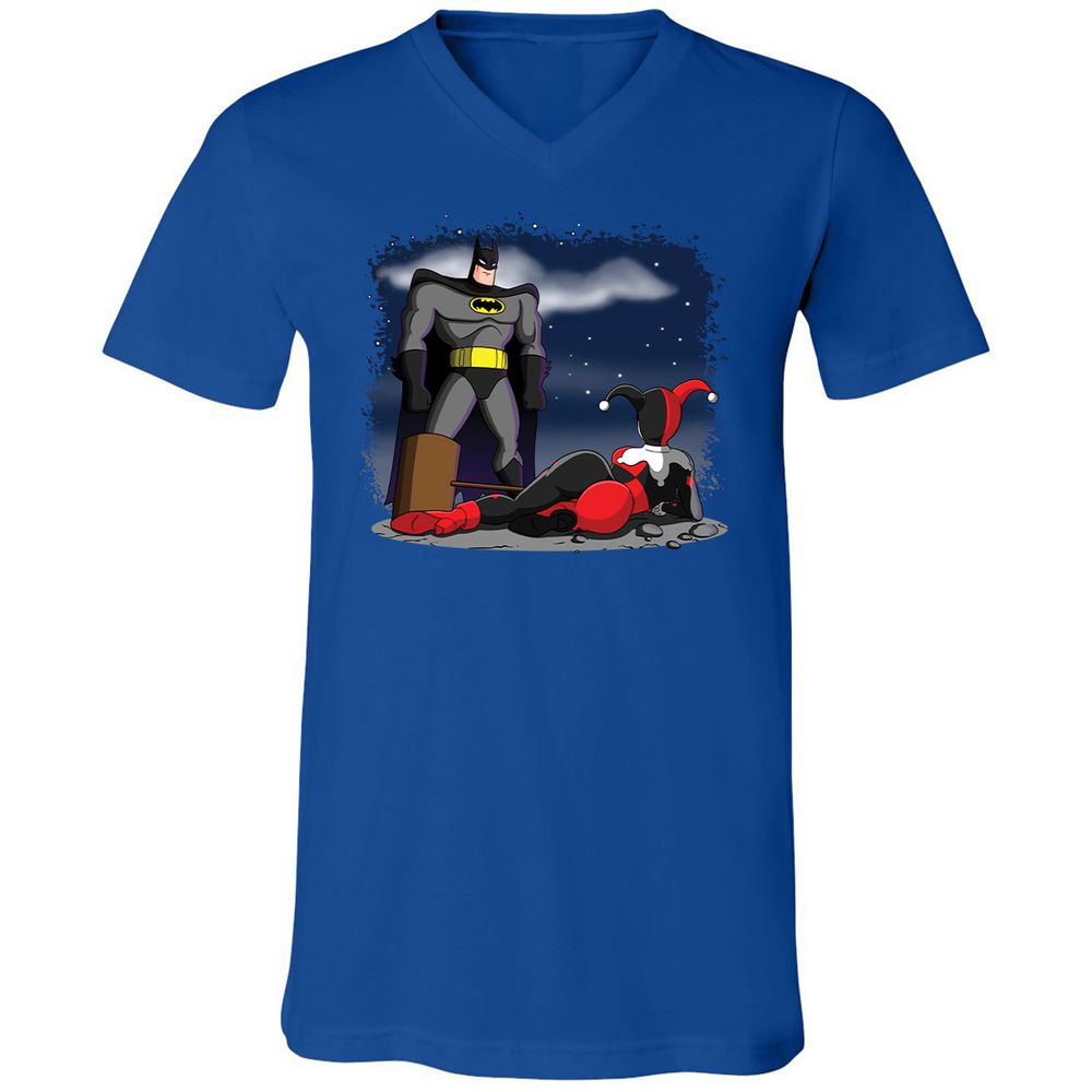 Unisex V-Neck T-Shirt - 53UP6J9Y - True Royal - 4