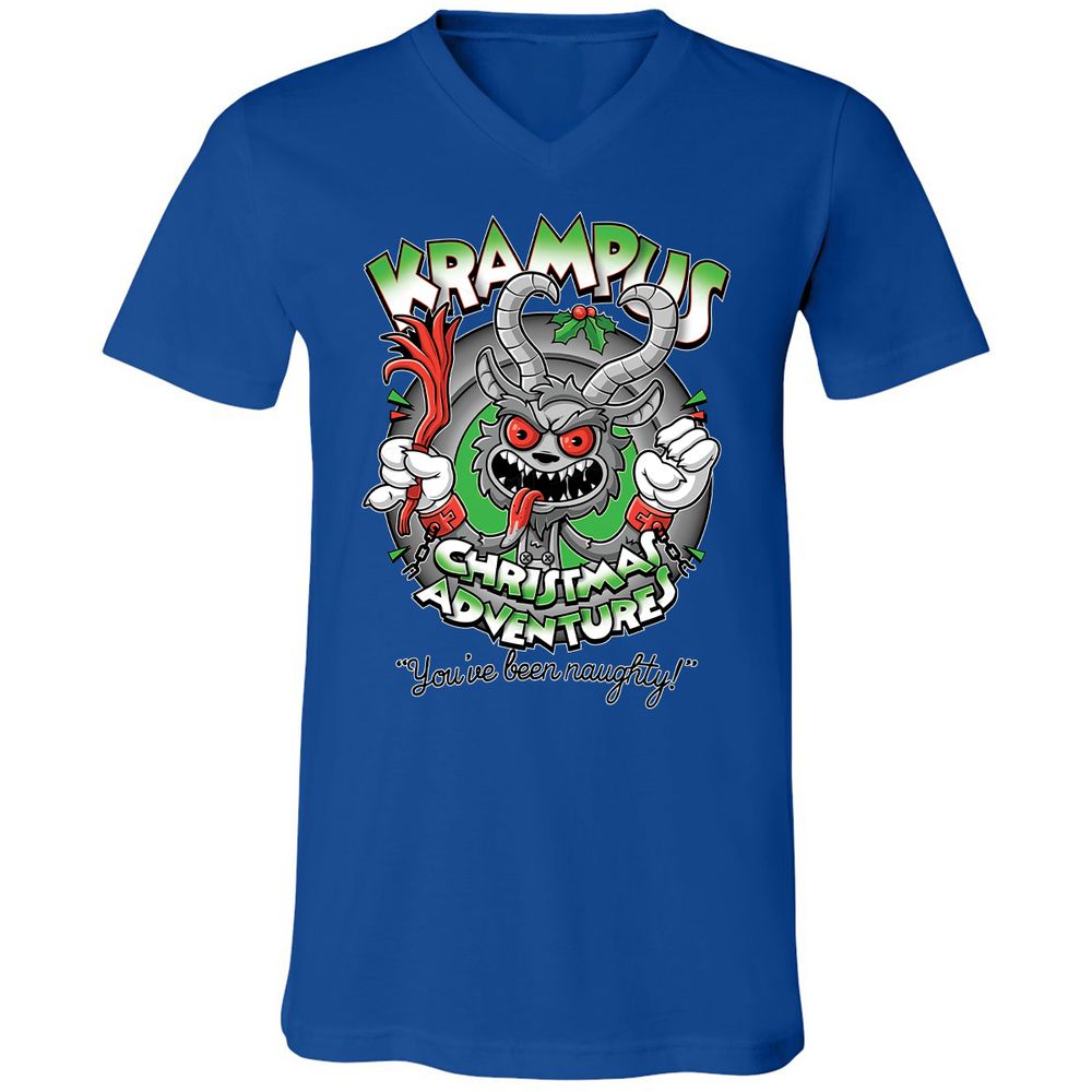 Unisex V-Neck T-Shirt - TTQQH2DU - True Royal - 4