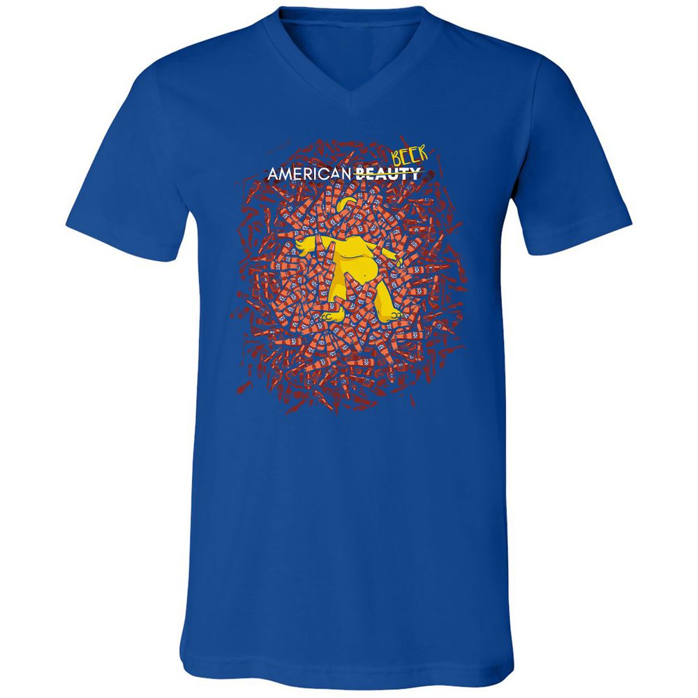 Unisex V-Neck T-Shirt - K9KWGCDF - True Royal - 4