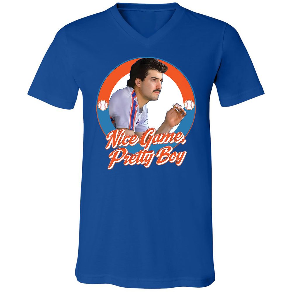 Unisex V-Neck T-Shirt - 3TDPR7XC - True Royal - 4