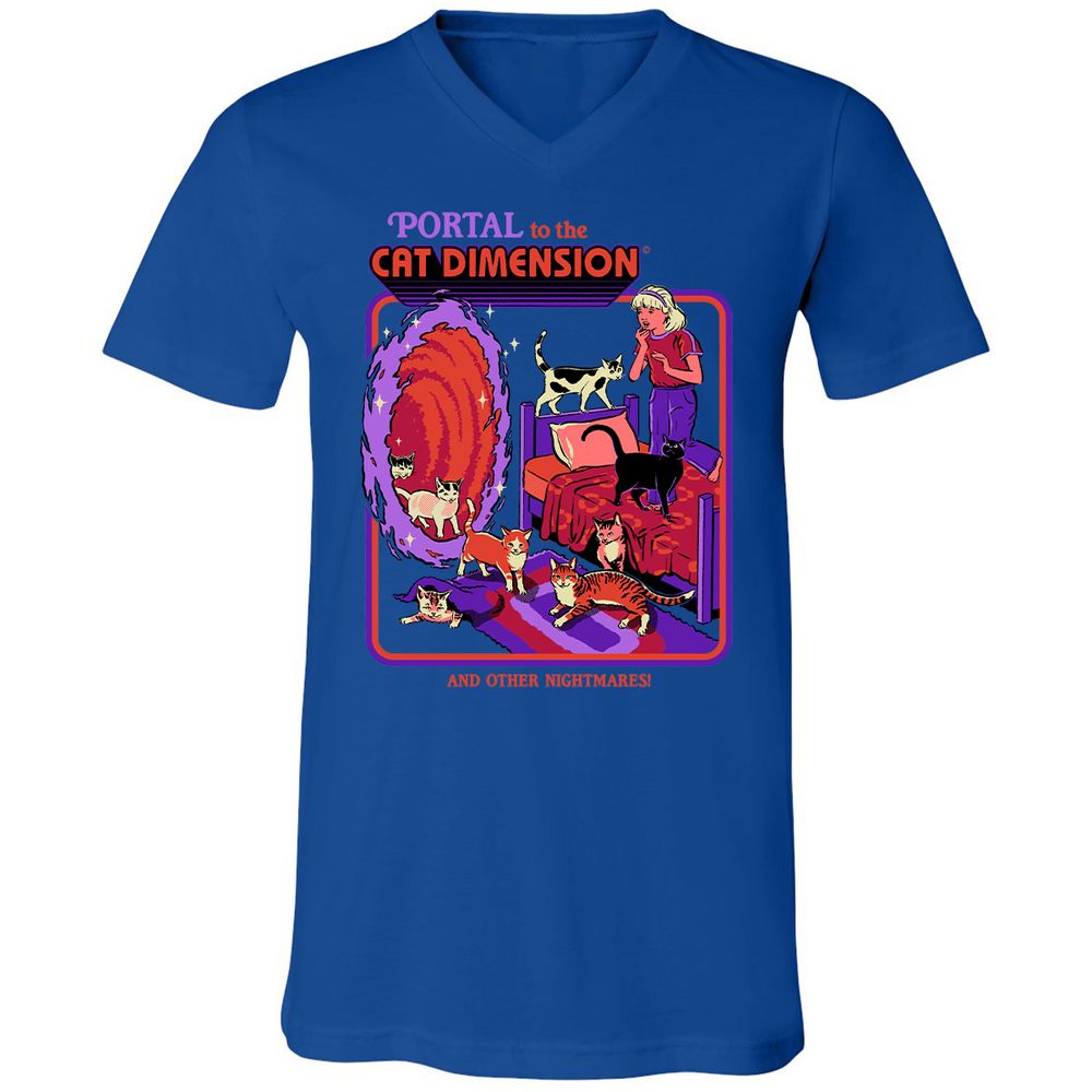 Unisex V-Neck T-Shirt - PDA35C6Y - True Royal - 4