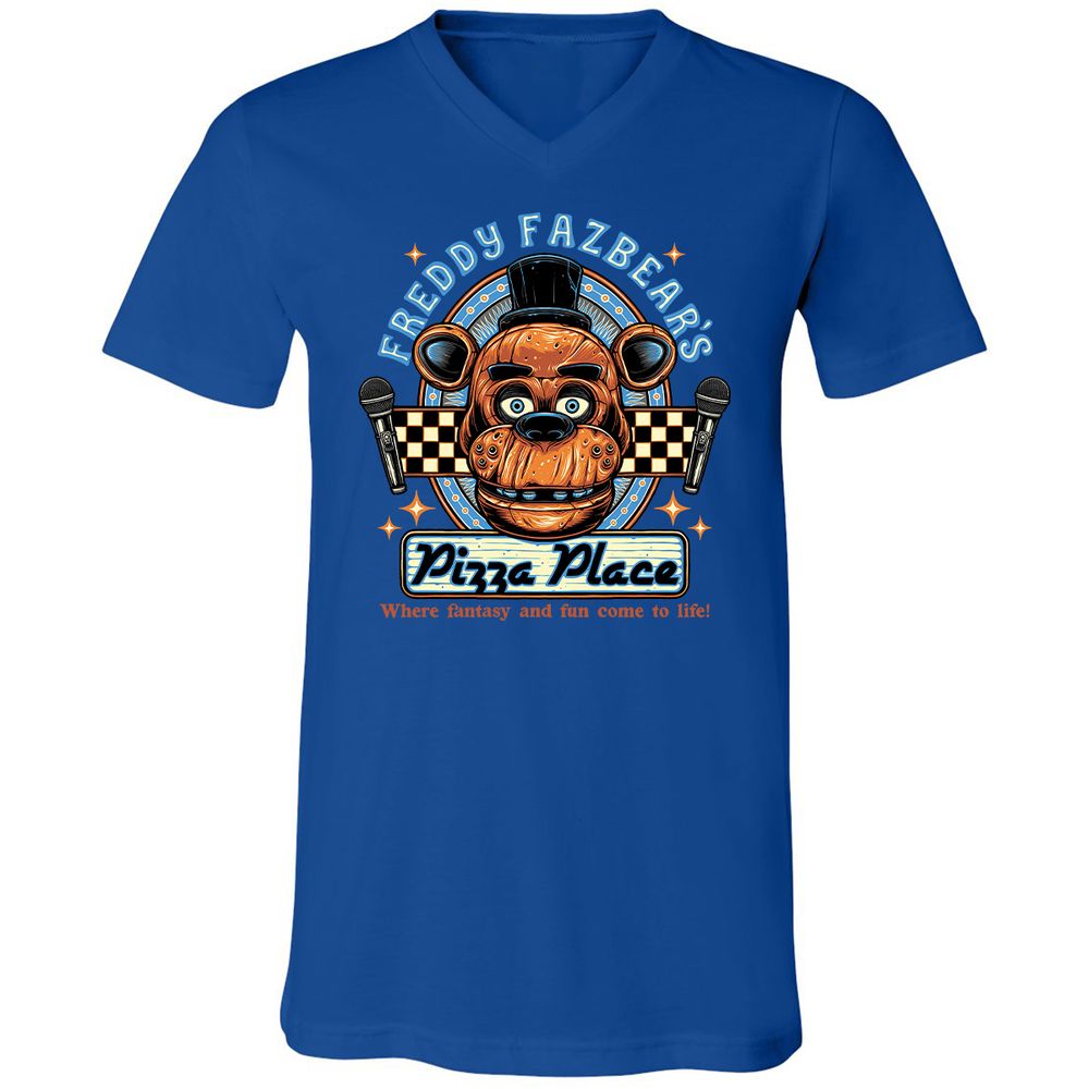 Unisex V-Neck T-Shirt - TBH9T4WC - True Royal - 4
