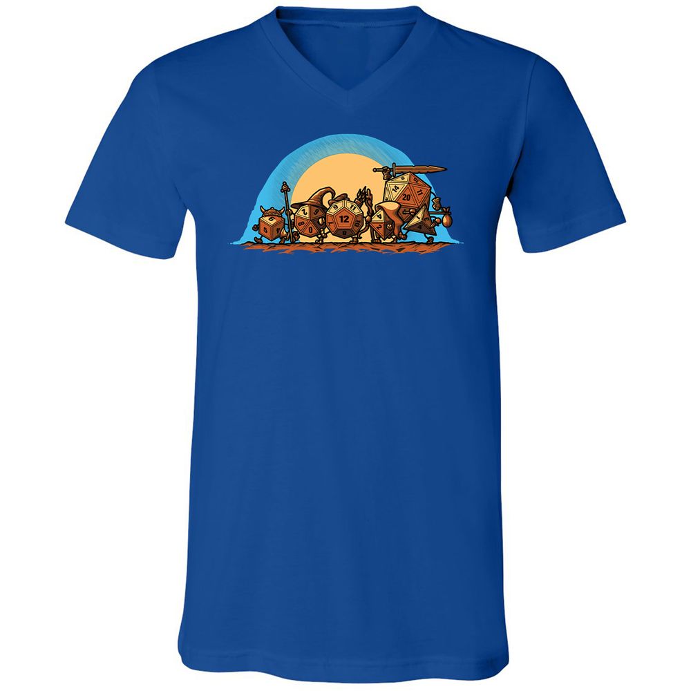 Unisex V-Neck T-Shirt - UDAEVBYL - True Royal - 4