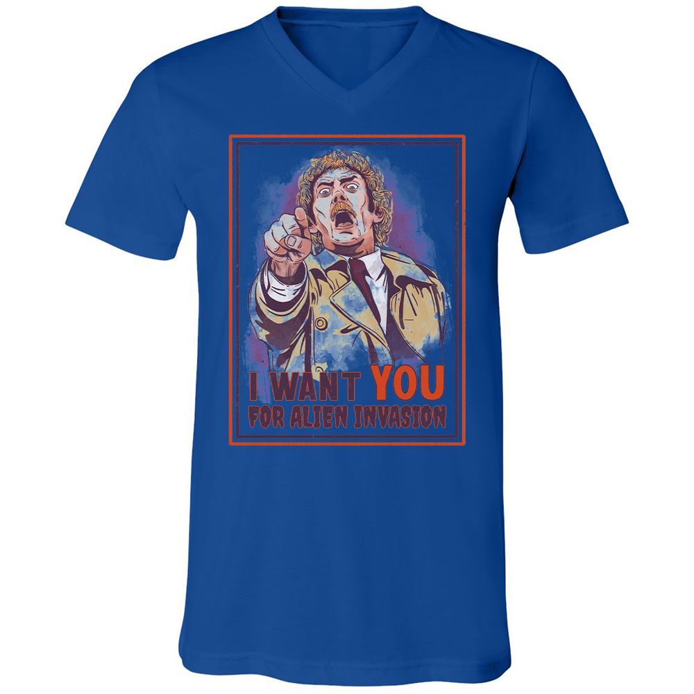Unisex V-Neck T-Shirt - 4N2LMQPR - True Royal - 4