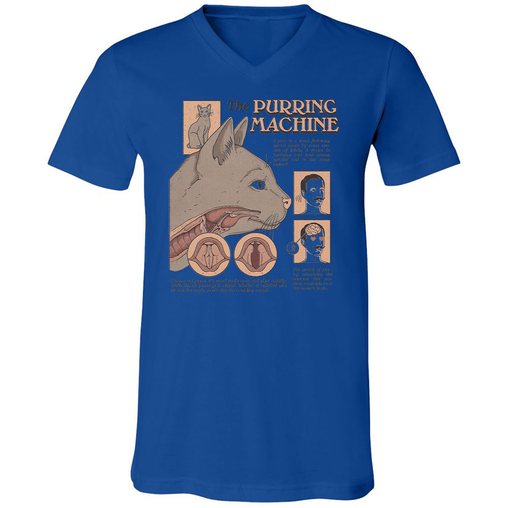 Unisex V-Neck T-Shirt - DJ8JTFLH - True Royal - 4