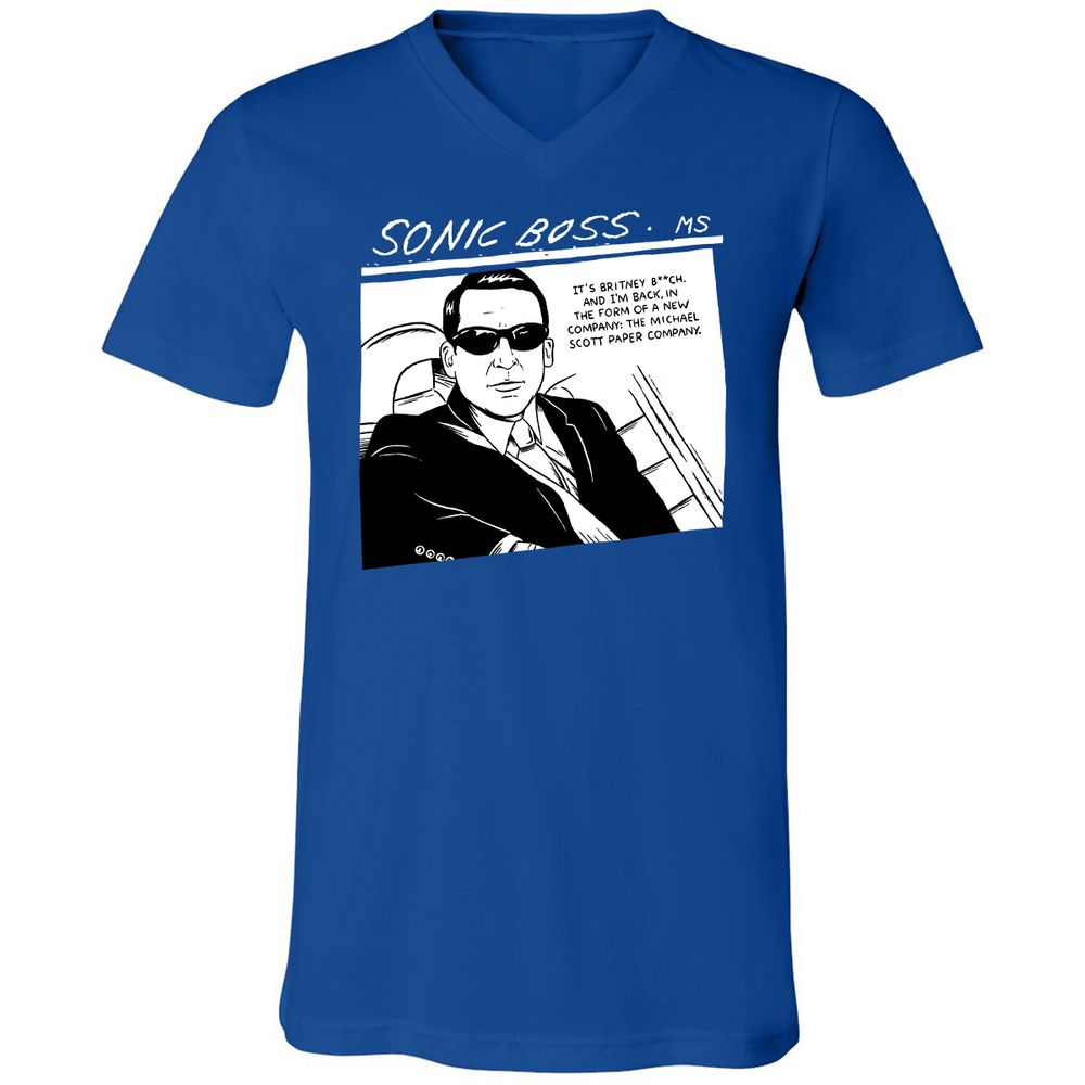 Unisex V-Neck T-Shirt - 864GA42W - True Royal - 4