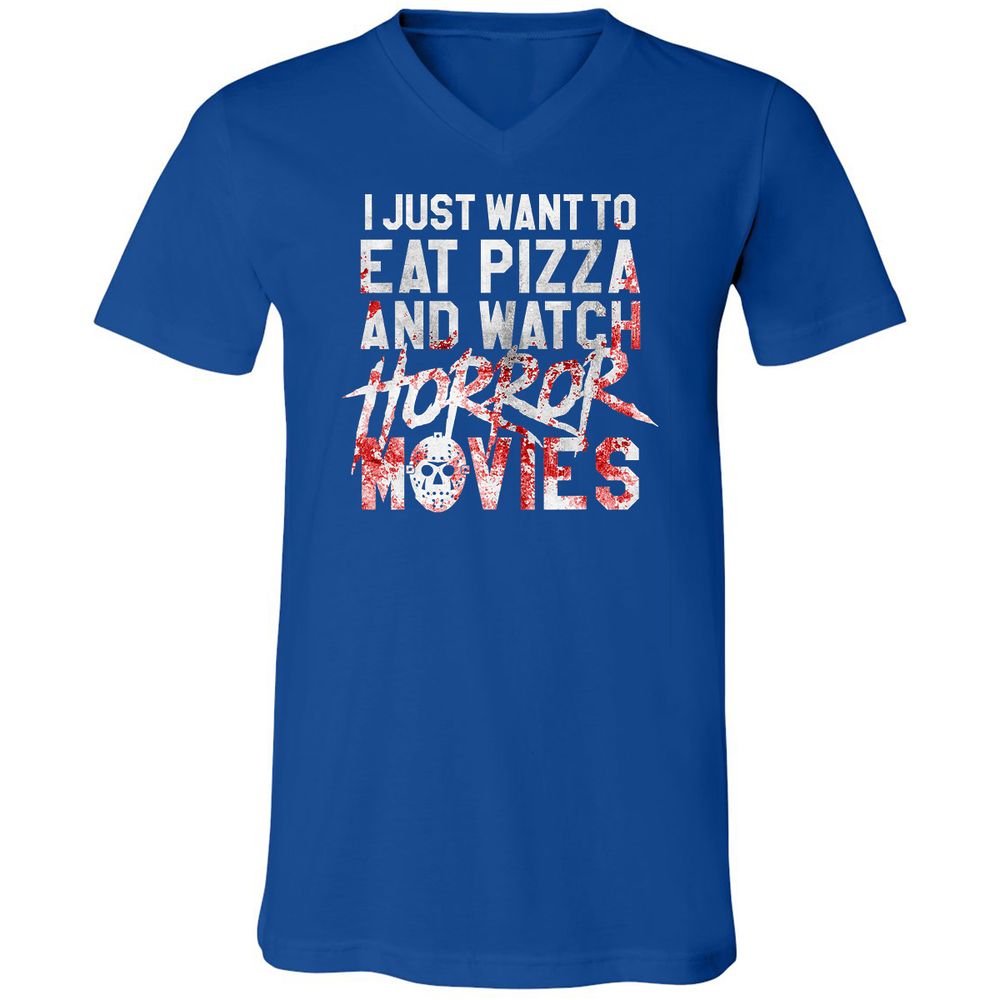 Unisex V-Neck T-Shirt - FTTVXN8J - True Royal - 4