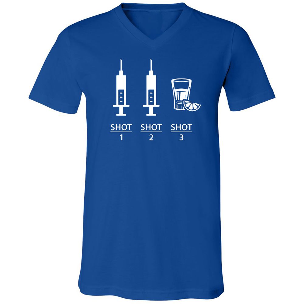 Unisex V-Neck T-Shirt - XXT8JSPJ - True Royal - 4