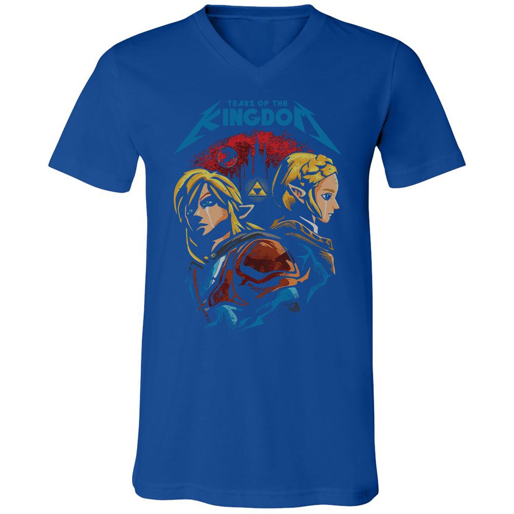Unisex V-Neck T-Shirt - 9XS8C3AP - True Royal - 4