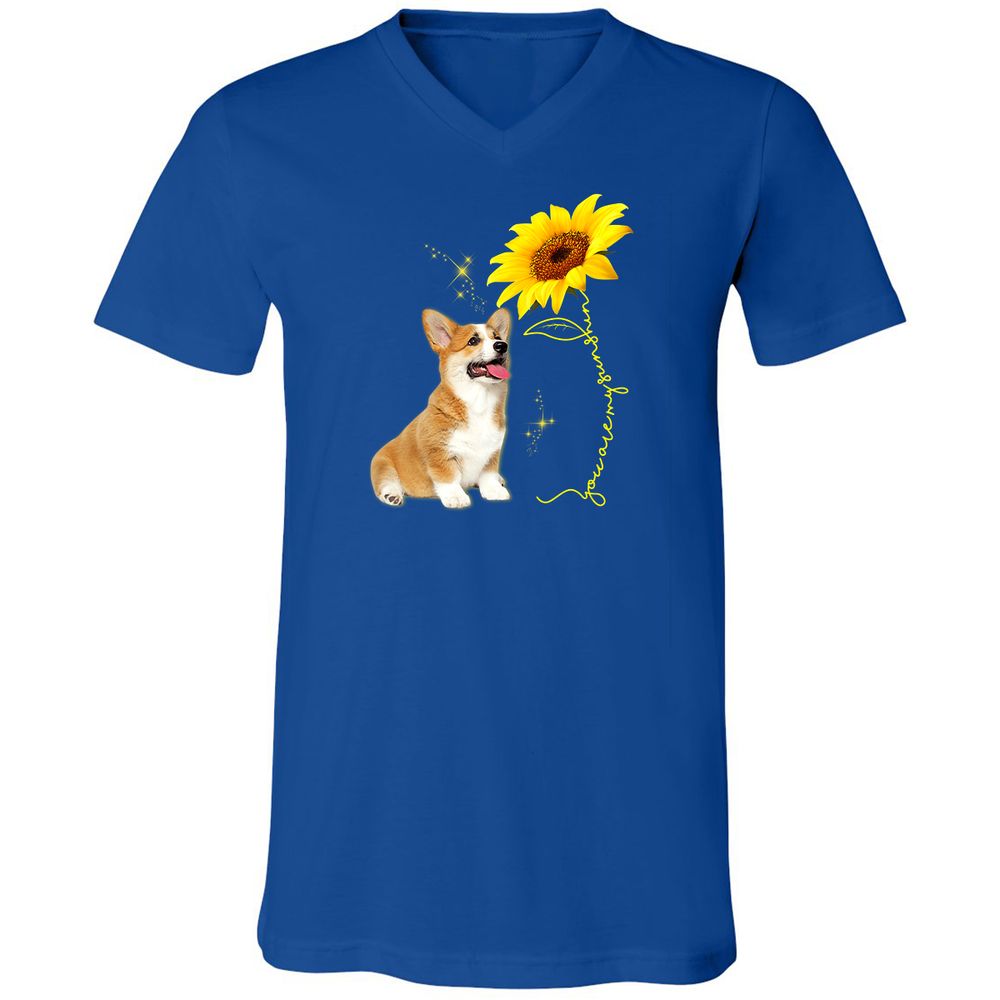 Unisex V-Neck T-Shirt - Y67T6F77 - True Royal - 4