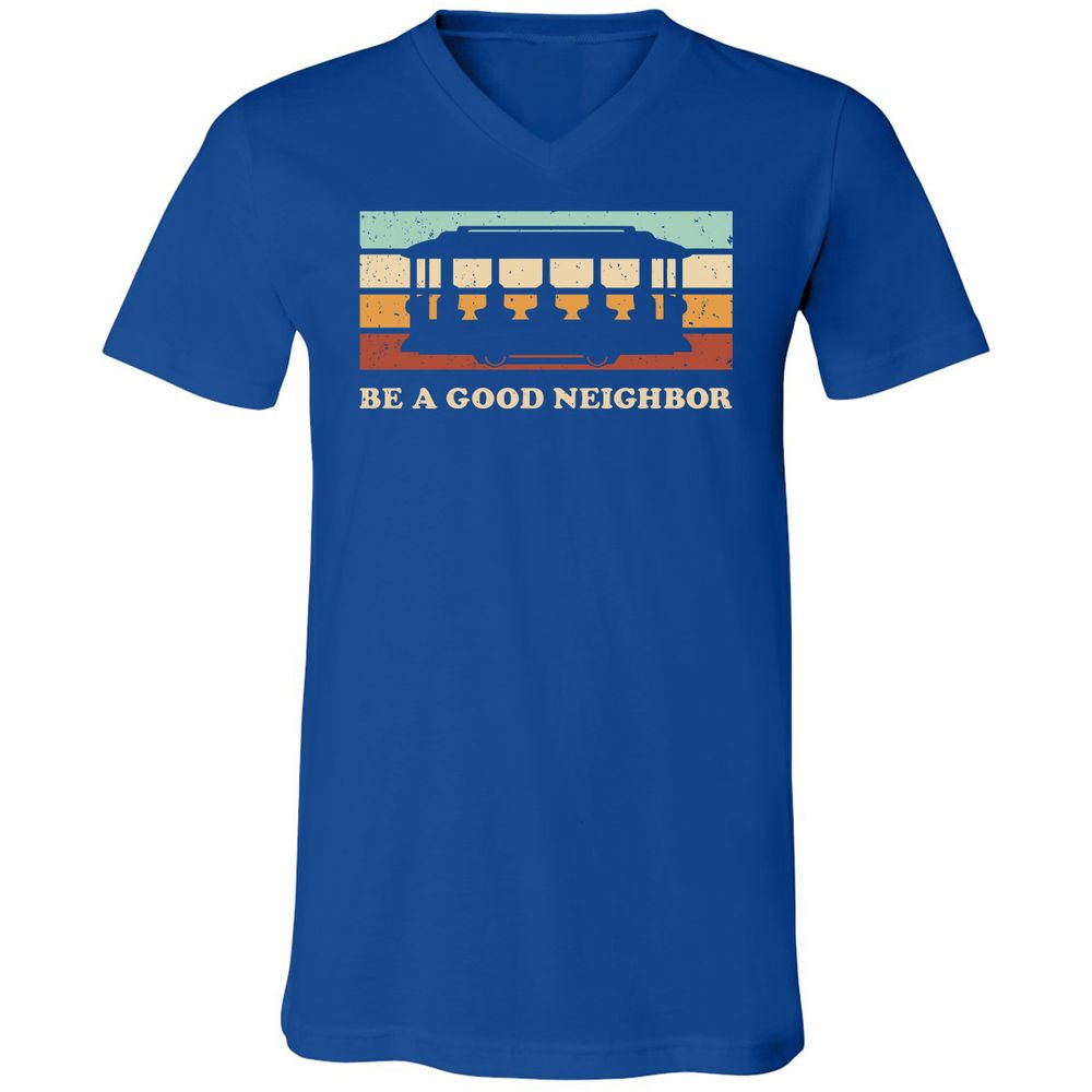 Unisex V-Neck T-Shirt - NYFNZ1QH - True Royal - 4