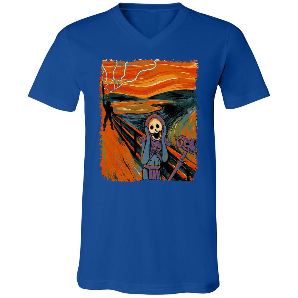 Unisex V-Neck T-Shirt - M87G3SAJ - True Royal - 4