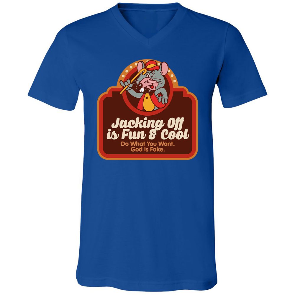 Unisex V-Neck T-Shirt - VR7UDN2U - True Royal - 4