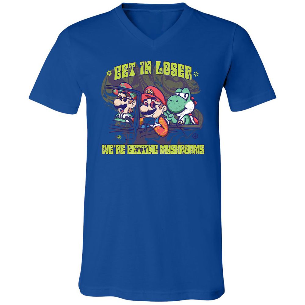 Unisex V-Neck T-Shirt - 8VBFC7HD - True Royal - 4