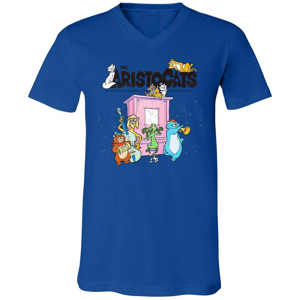Unisex V-Neck T-Shirt - B2VH5G7D - True Royal - 4