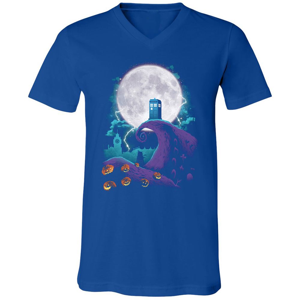 Unisex V-Neck T-Shirt - U8KQULJQ - True Royal - 4