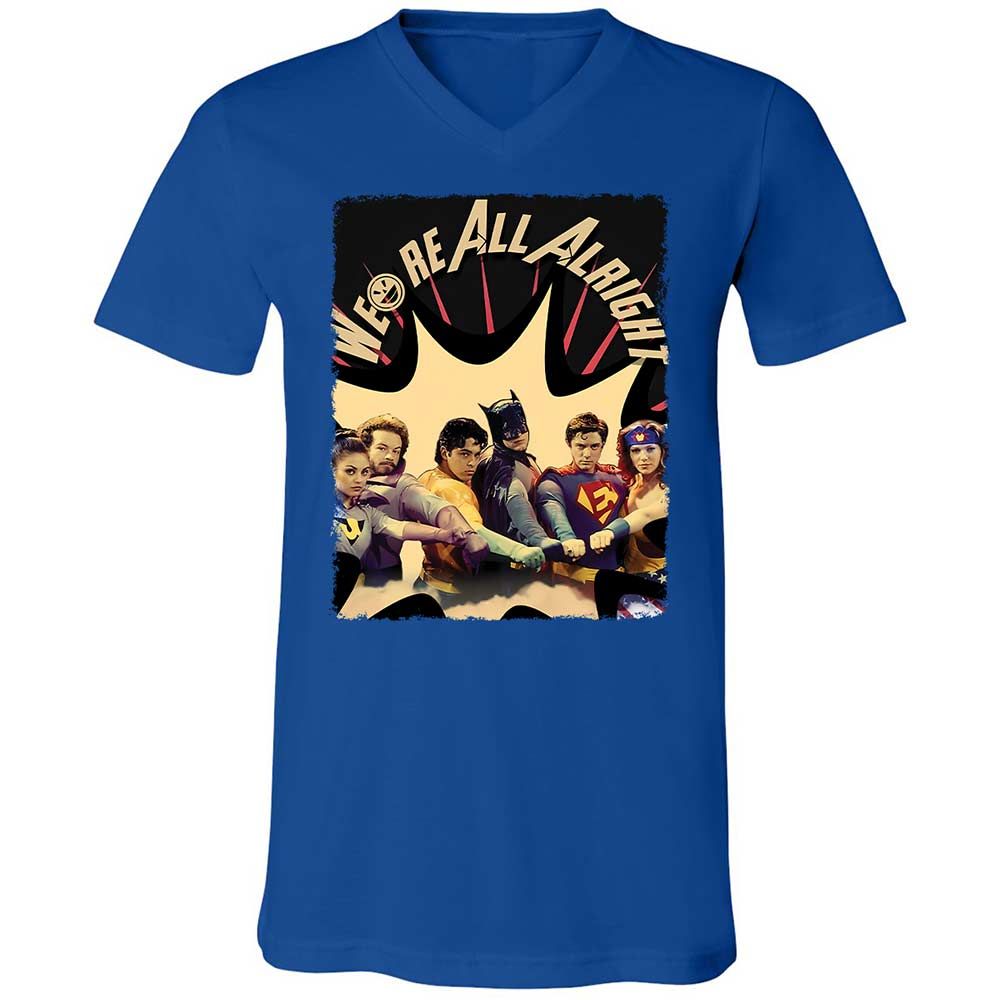 Unisex V-Neck T-Shirt - 6RKPQVZM - True Royal - 4