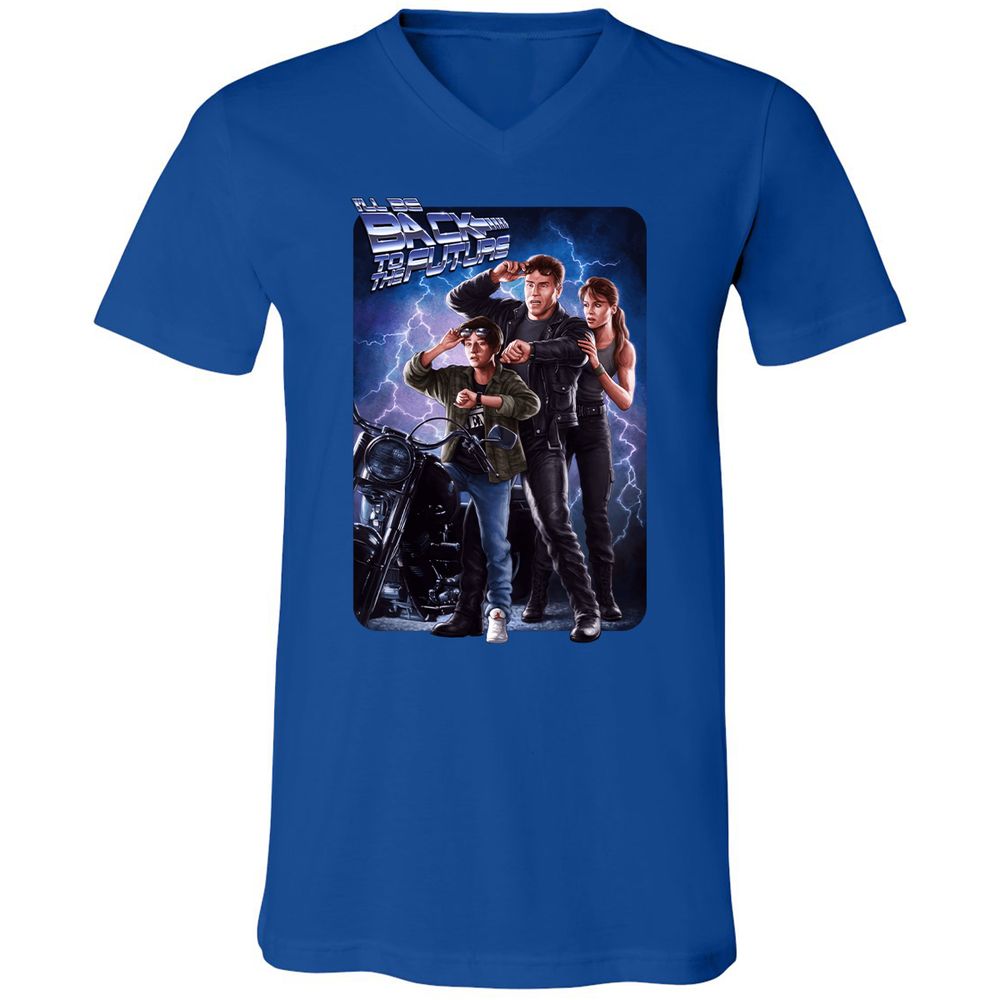 Unisex V-Neck T-Shirt - YSJ39X3Y - True Royal - 4