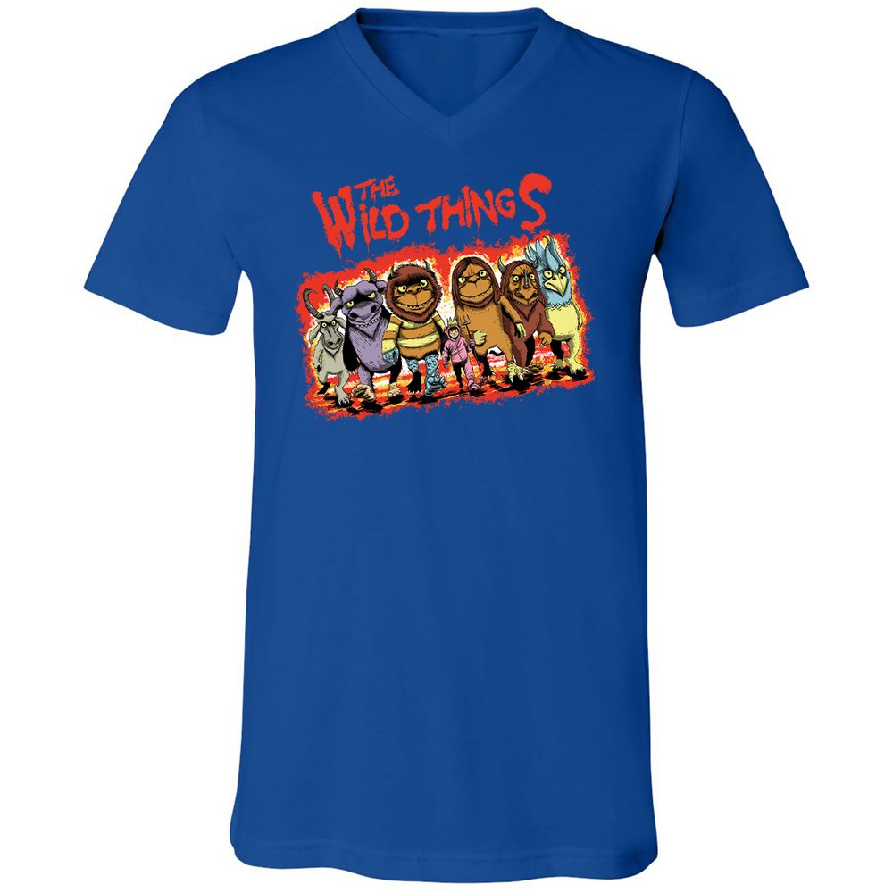 Unisex V-Neck T-Shirt - 9BBMXRZX - True Royal - 4