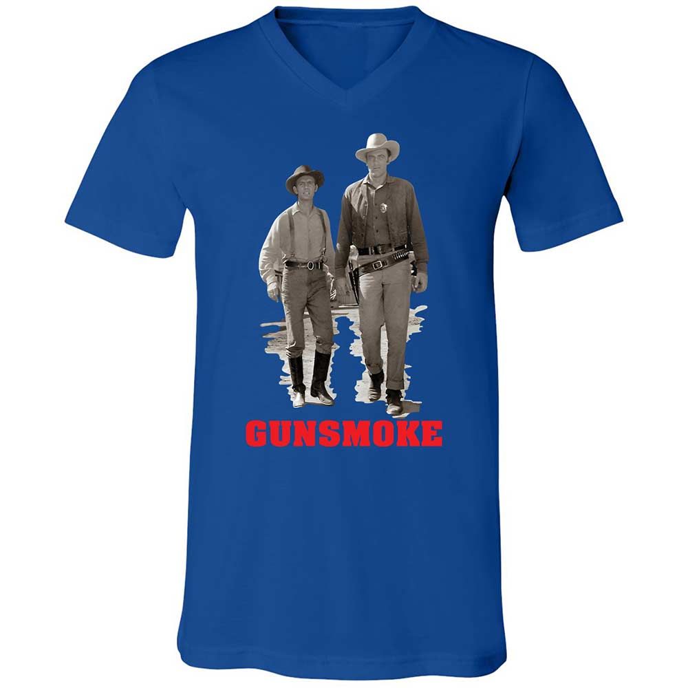 Unisex V-Neck T-Shirt - J6JGGQX9 - True Royal - 4