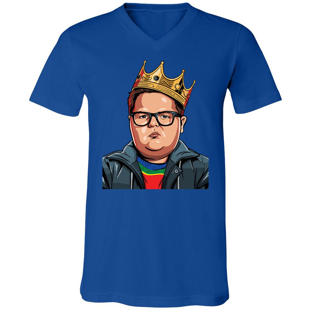 Unisex V-Neck T-Shirt - YJATZSUR - True Royal - 4