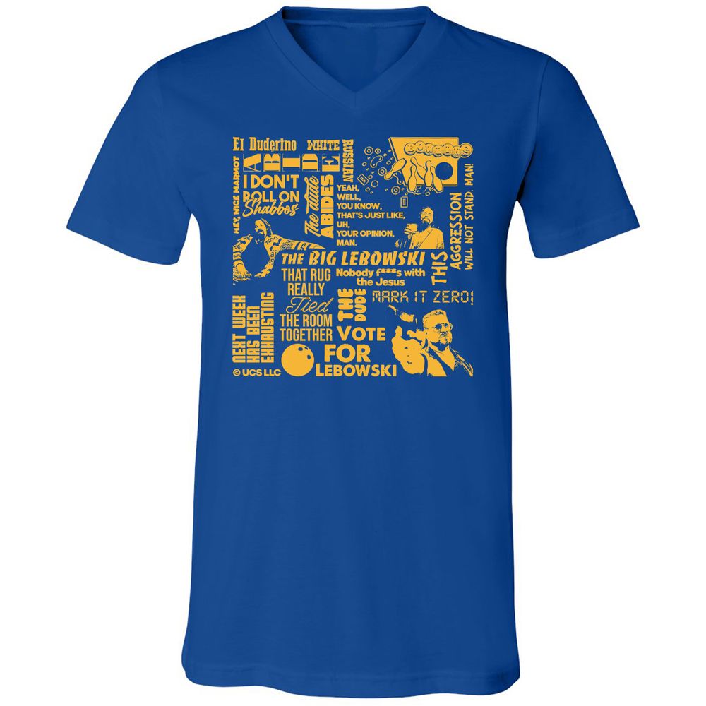 Unisex V-Neck T-Shirt - WL5EK5NY - True Royal - 4