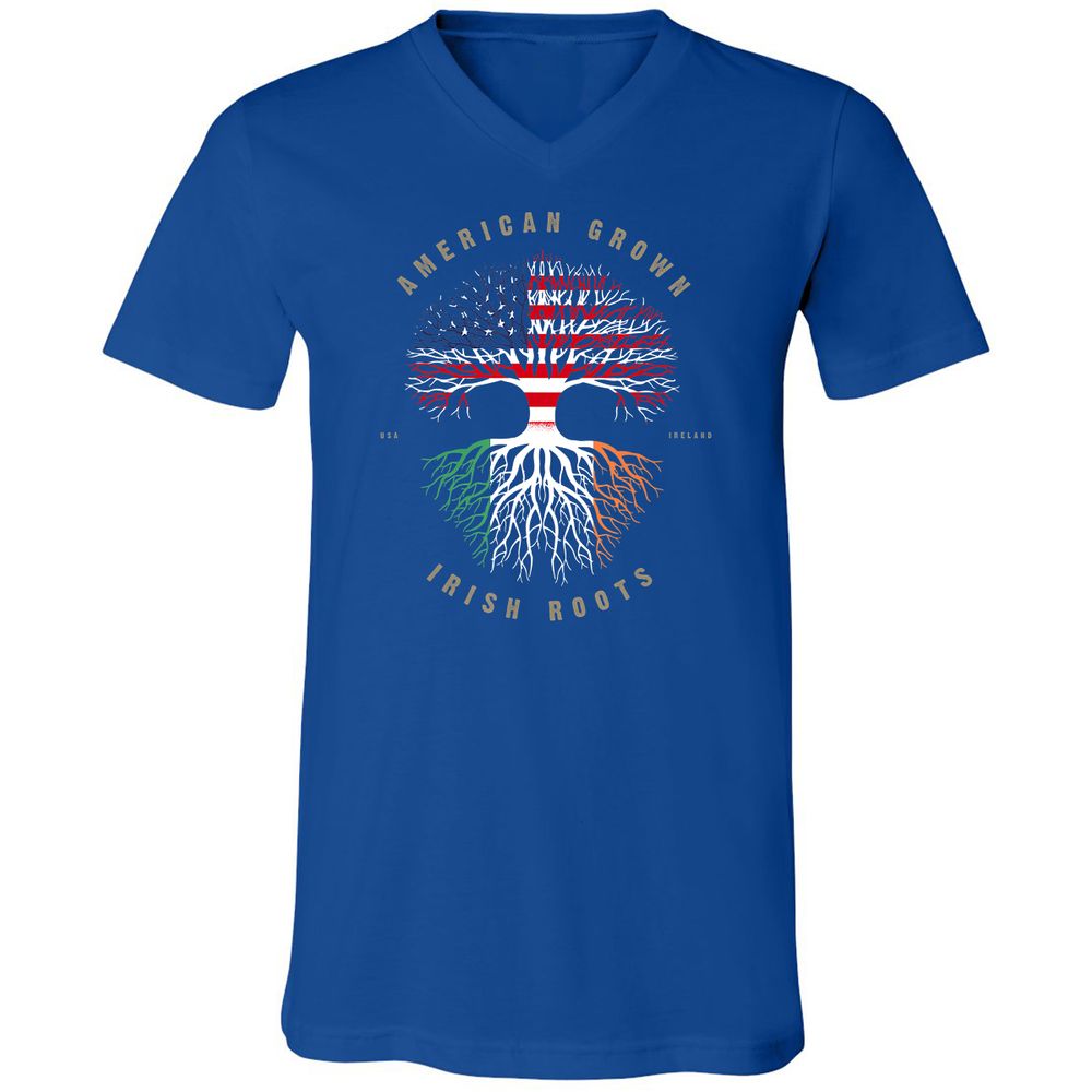 Unisex V-Neck T-Shirt - UKY3BYE8 - True Royal - 4