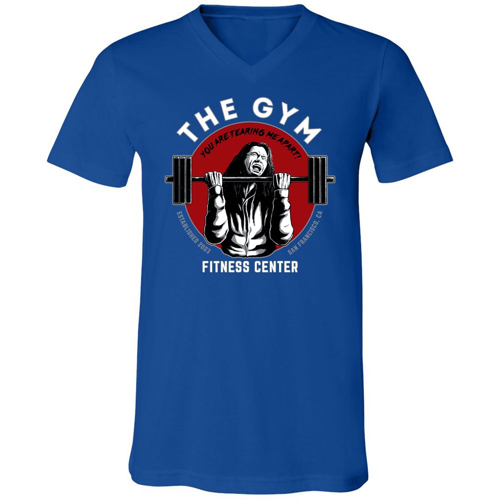 Unisex V-Neck T-Shirt - PWBKRNHX - True Royal - 4