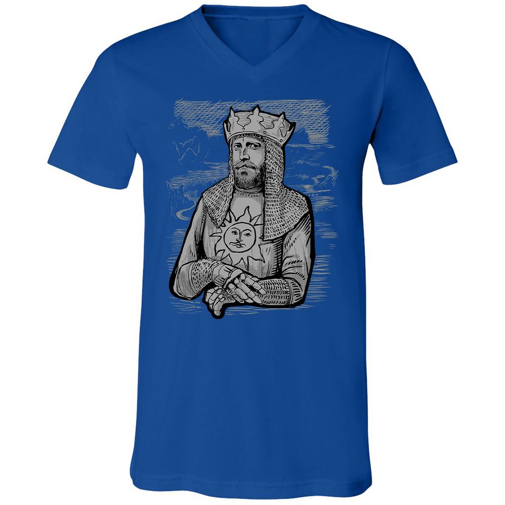 Unisex V-Neck T-Shirt - J46FX5JT - True Royal - 4