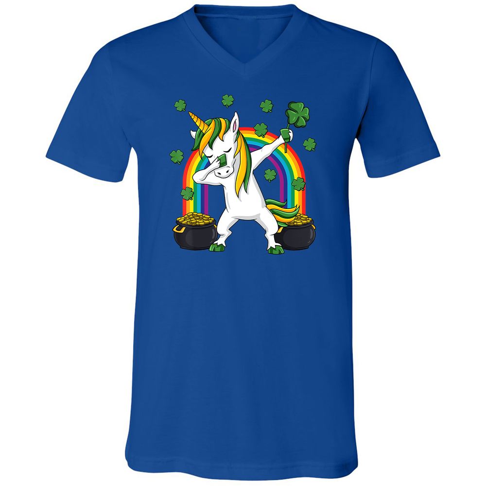 Unisex V-Neck T-Shirt - L7CL4AZK - True Royal - 4