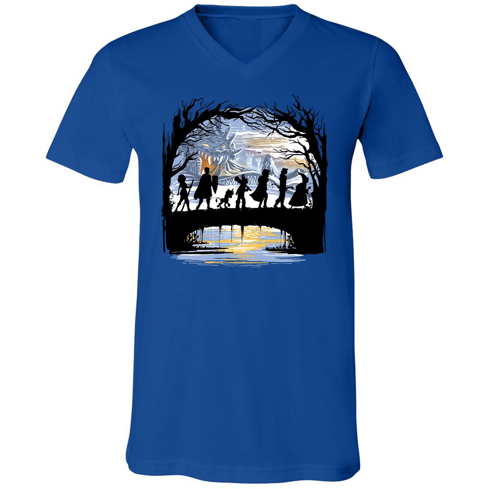 Unisex V-Neck T-Shirt - B54Y35MS - True Royal - 4