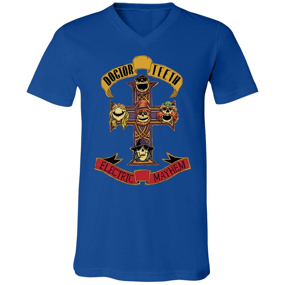 Unisex V-Neck T-Shirt - FYJ7Z9G5 - True Royal - 4