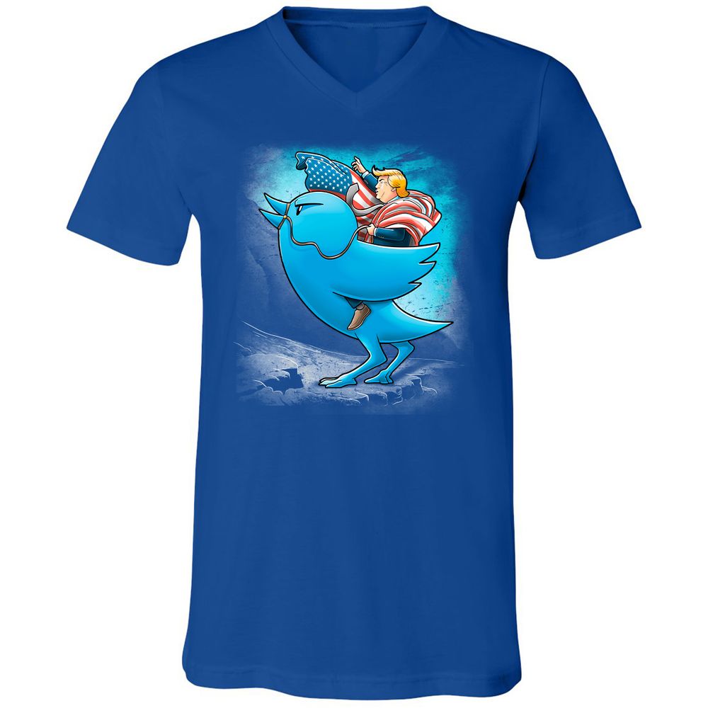 Unisex V-Neck T-Shirt - H519J8C6 - True Royal - 4