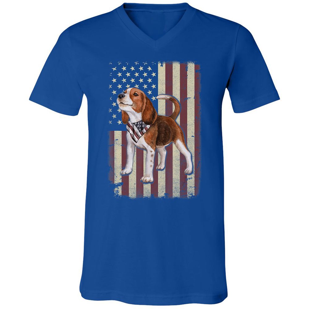Unisex V-Neck T-Shirt - YDWD5GG3 - True Royal - 4
