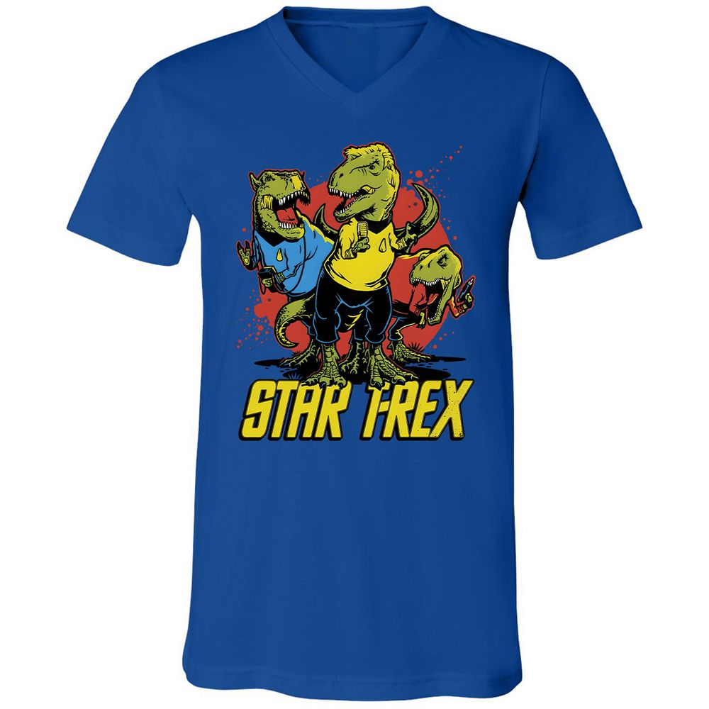 Unisex V-Neck T-Shirt - UBLKUJKQ - True Royal - 4