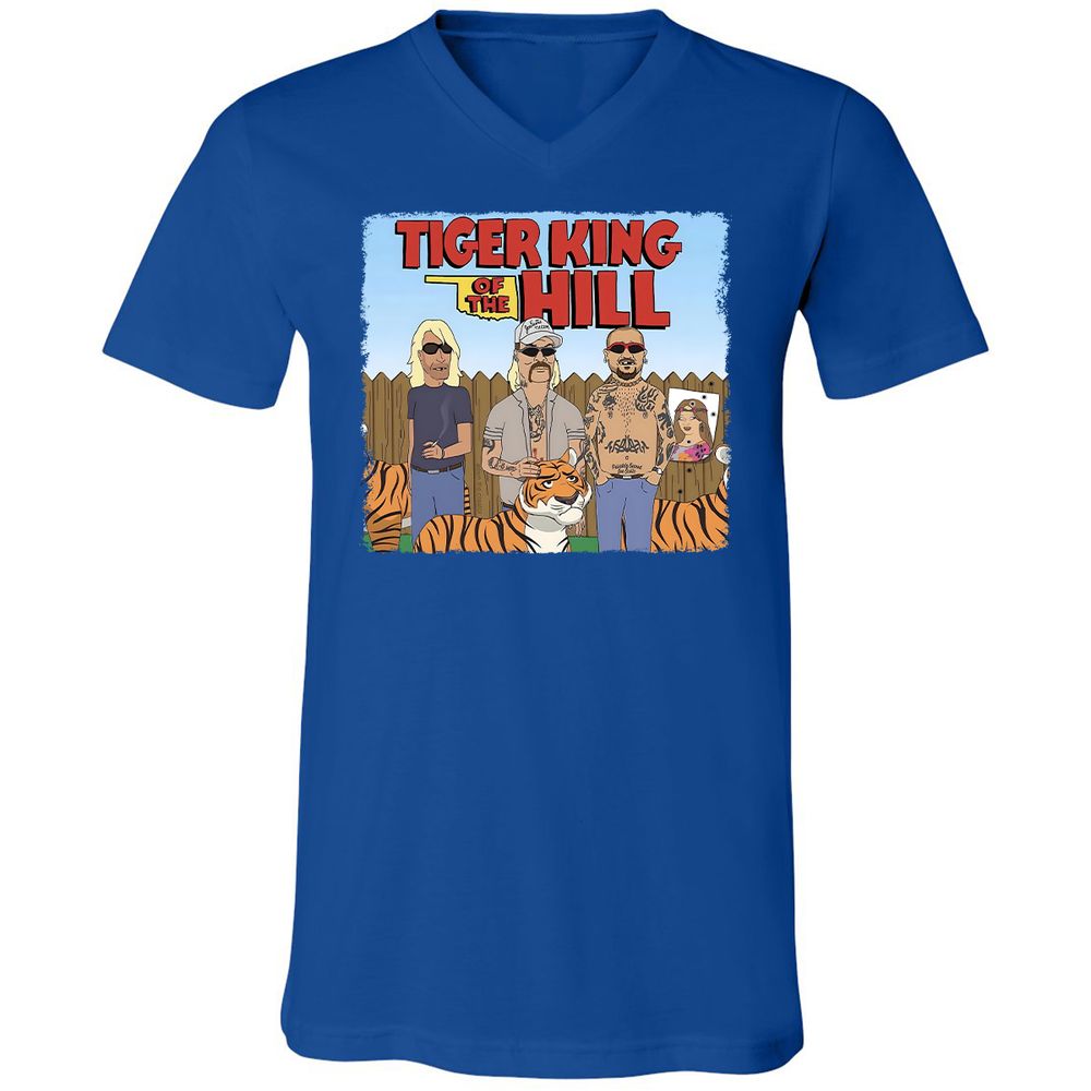 Unisex V-Neck T-Shirt - 9D7QNKSB - True Royal - 4