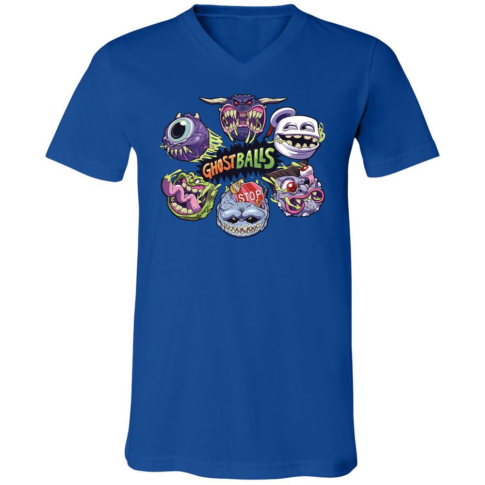 Unisex V-Neck T-Shirt - 6DSZJG81 - True Royal - 4