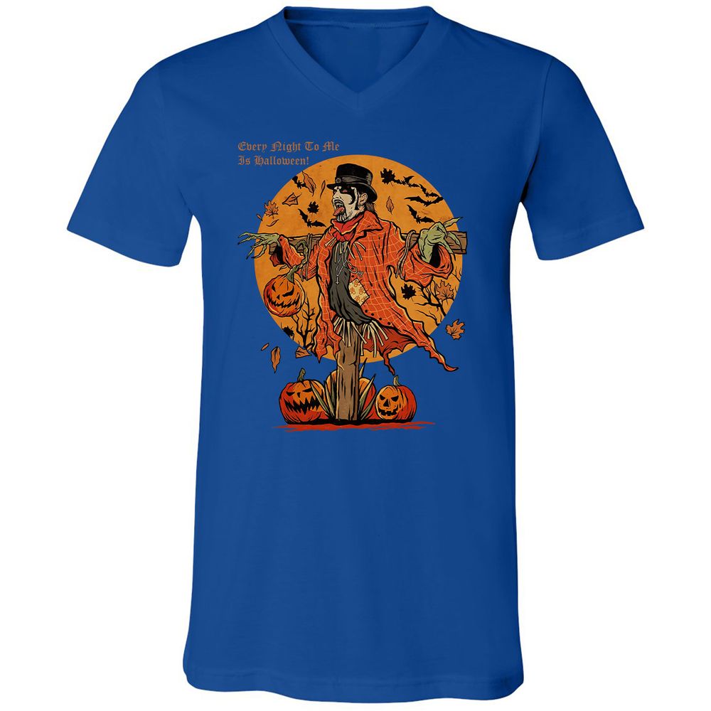 Unisex V-Neck T-Shirt - UZZTZLWU - True Royal - 4