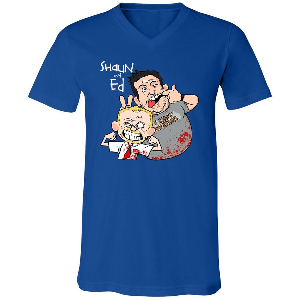 Unisex V-Neck T-Shirt - GMFDQZTN - True Royal - 4