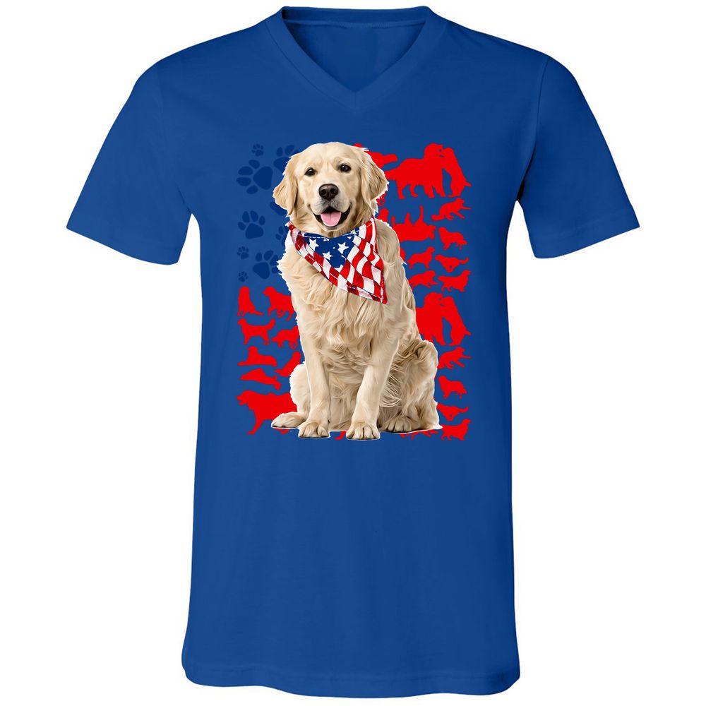 Unisex V-Neck T-Shirt - JPNXMRY6 - True Royal - 4