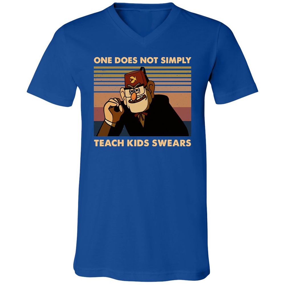 Unisex V-Neck T-Shirt - NA4M9JWR - True Royal - 4