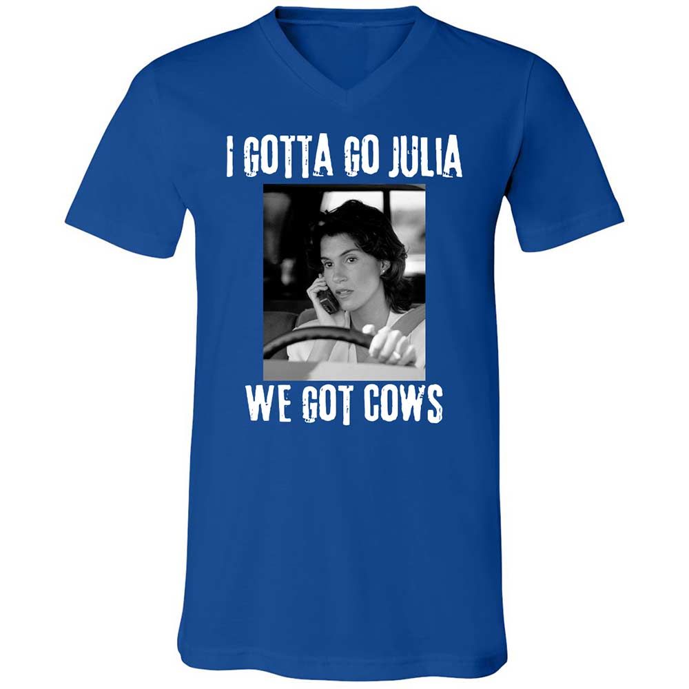 Unisex V-Neck T-Shirt - FUJ8YD6Q - True Royal - 4